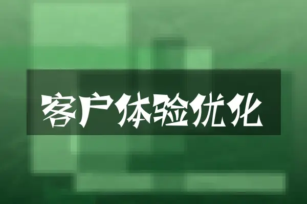 客户体验优化