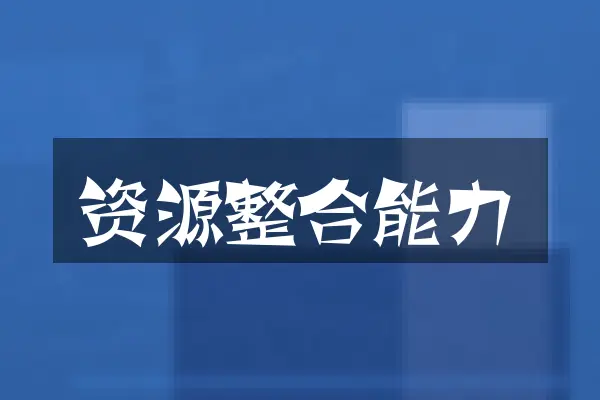 资源整合能力